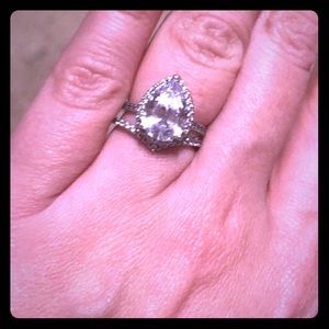 Pandora Radiant Teardrop Ring, & Chevron Band